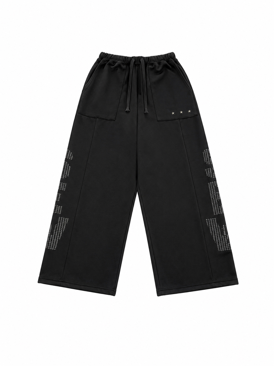 Rhinestone Wide-Leg Sweatpants