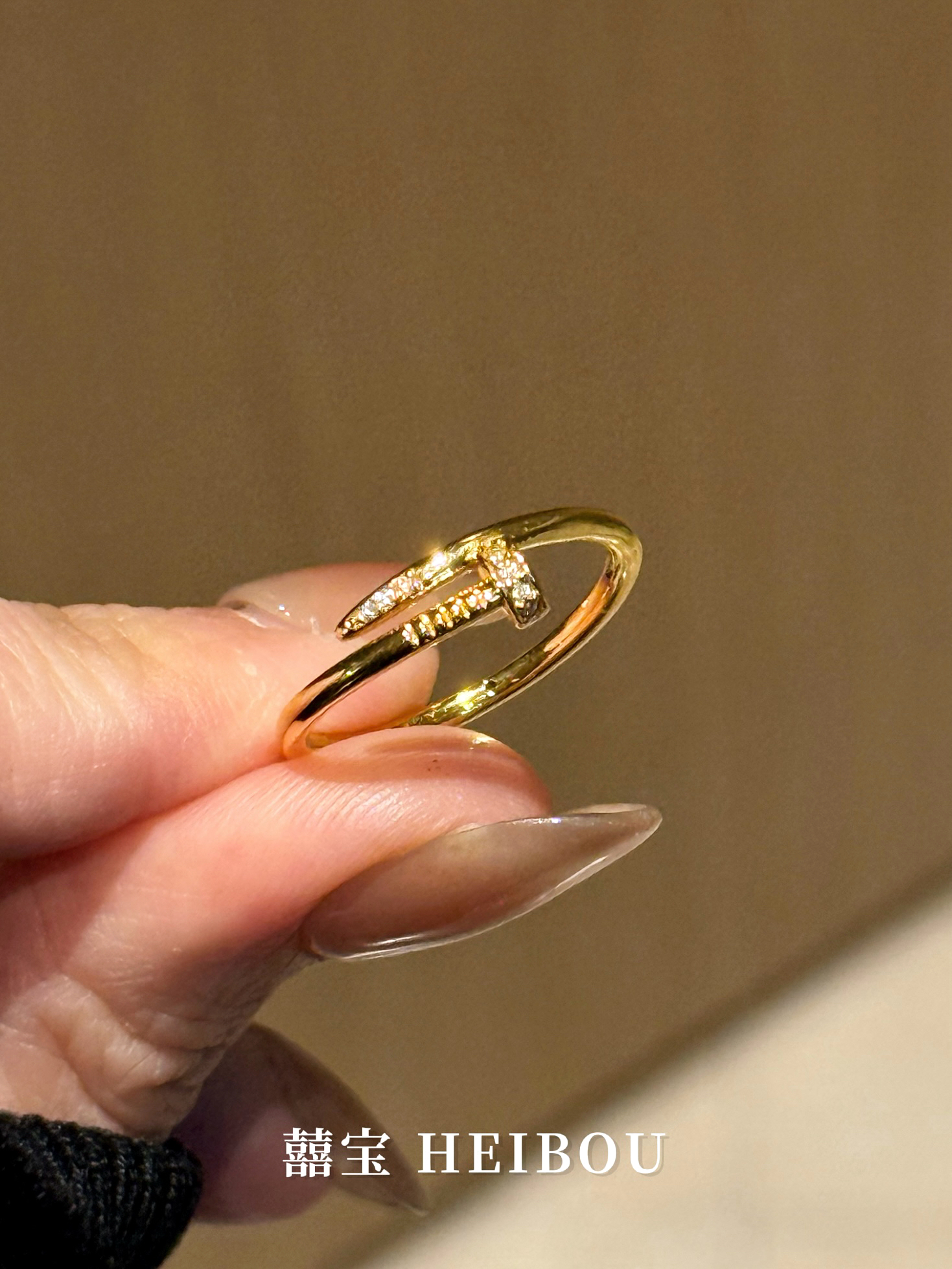 【6D镶嵌】钉子戒指