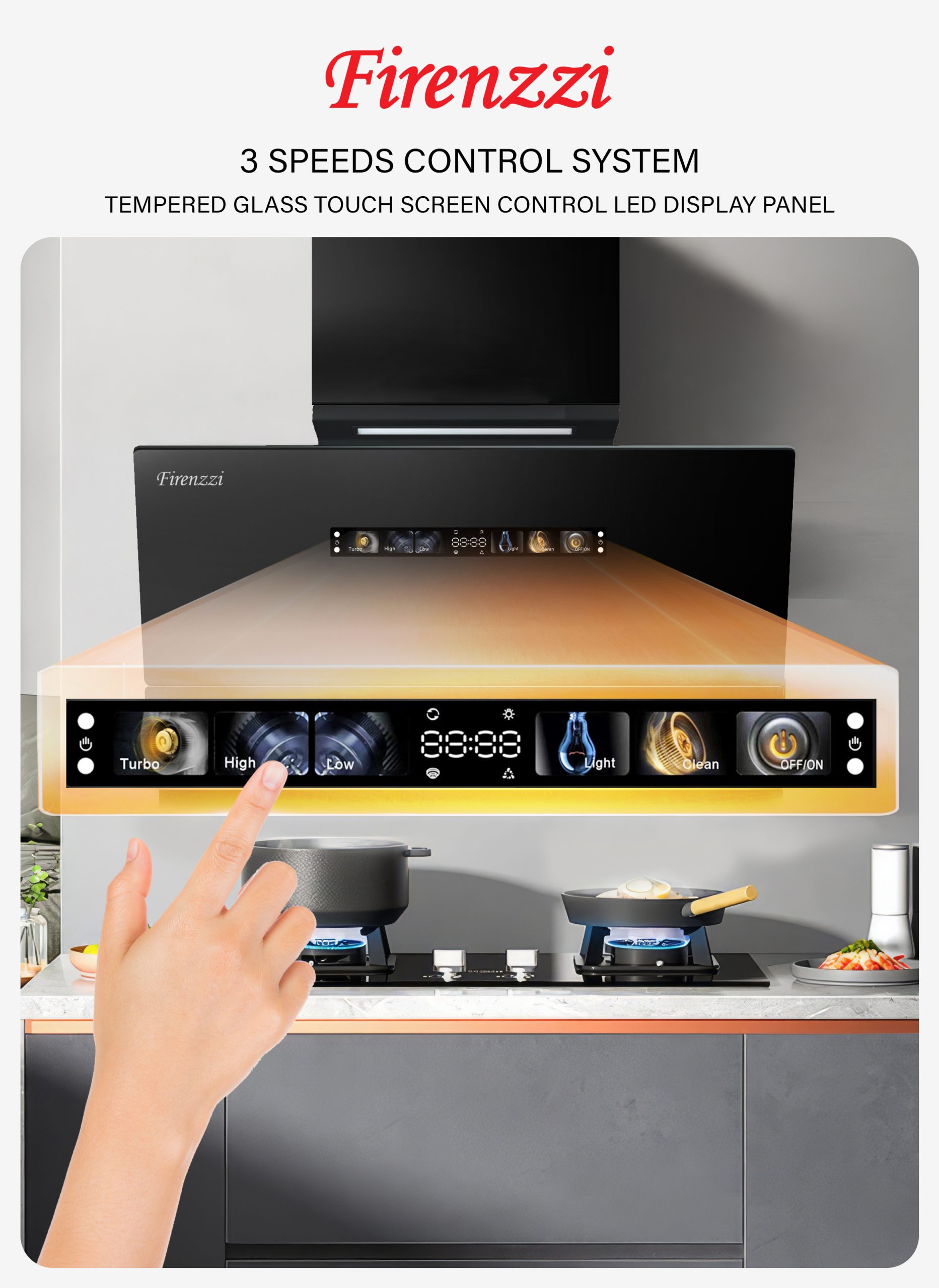 Firenzzi Intelligent Series Cooker Hood (FCH-9611 DCM)