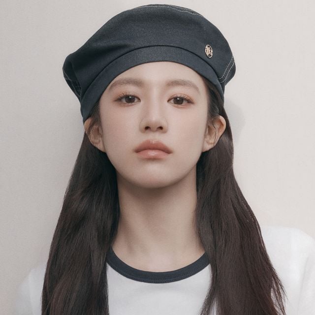 さらに100円引き◆MARITHE◆CIRCLE LOGO DENIM BERET セール】 さらに100円引き◇MARITHE◇CIRCLE LOGO + (Marithe