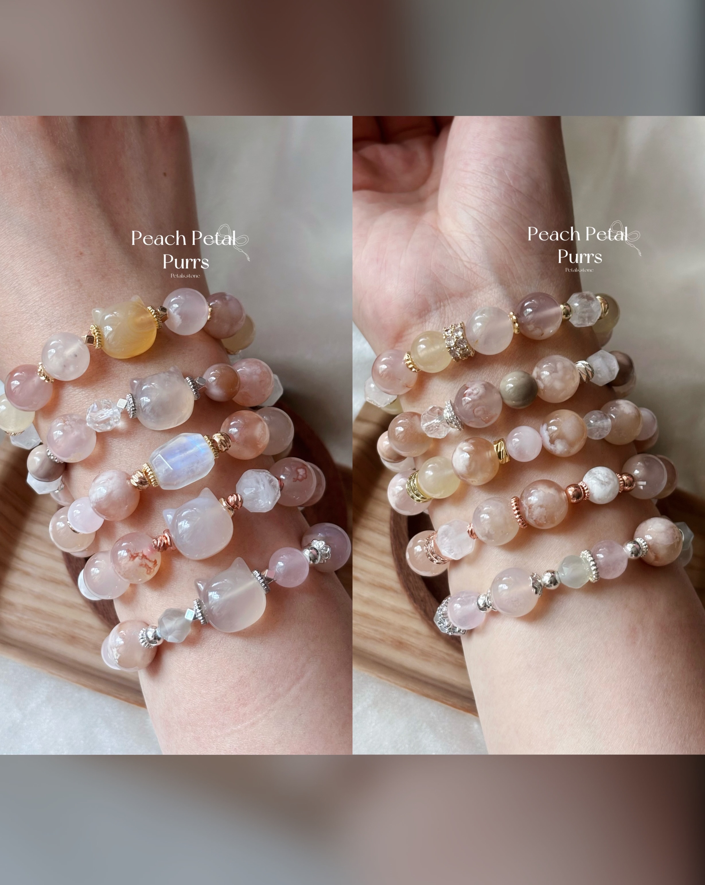 🍑Peach Petal Purrs🐈🌸｜橙粉櫻花瑪瑙貓貓