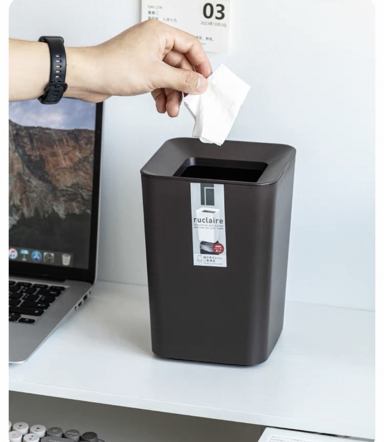 日本ASVEL桌面雙層垃圾桶