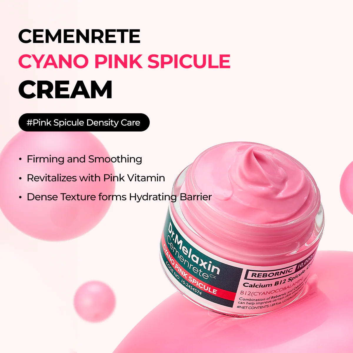 Dr.Melaxin Cemenrete Cyano Pink Spicule Cream (Cemenrete 粉紅微針緊緻面霜) (50ml)