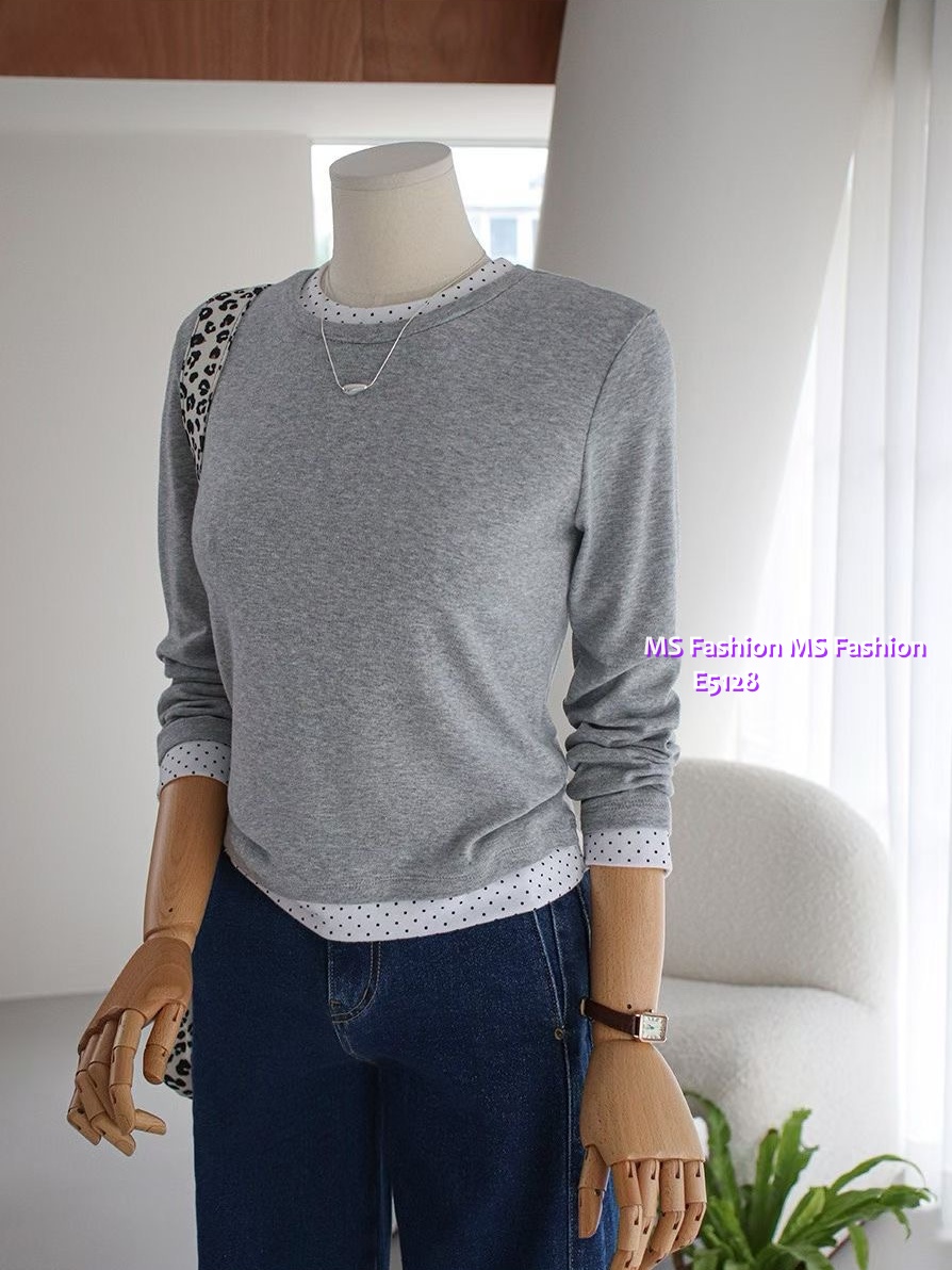 E5128 拼波點pattern top
