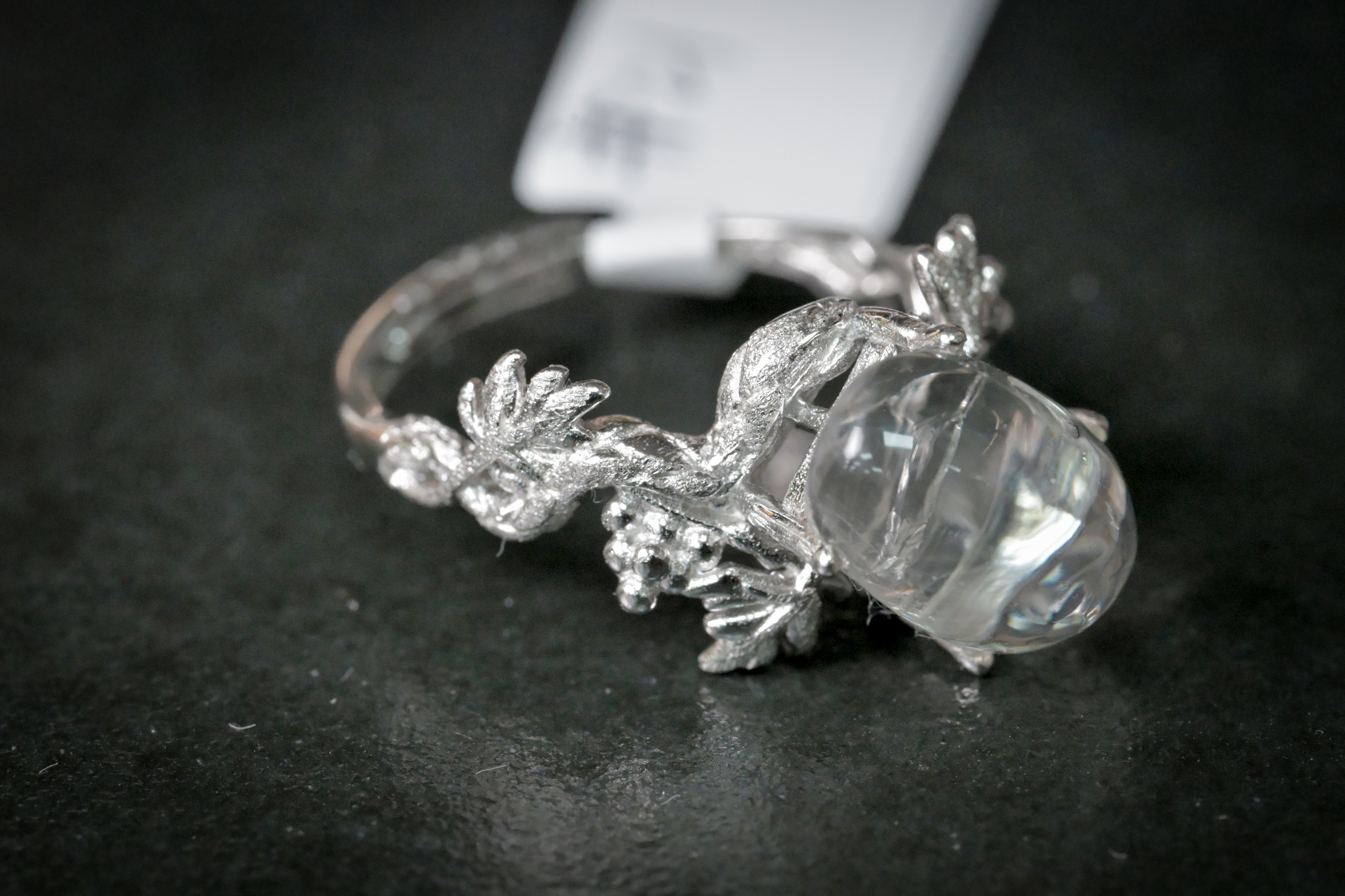 白水晶純銀戒指 #021｜日信水晶 身心工房｜White Crystal Sterling Silver Ring #021