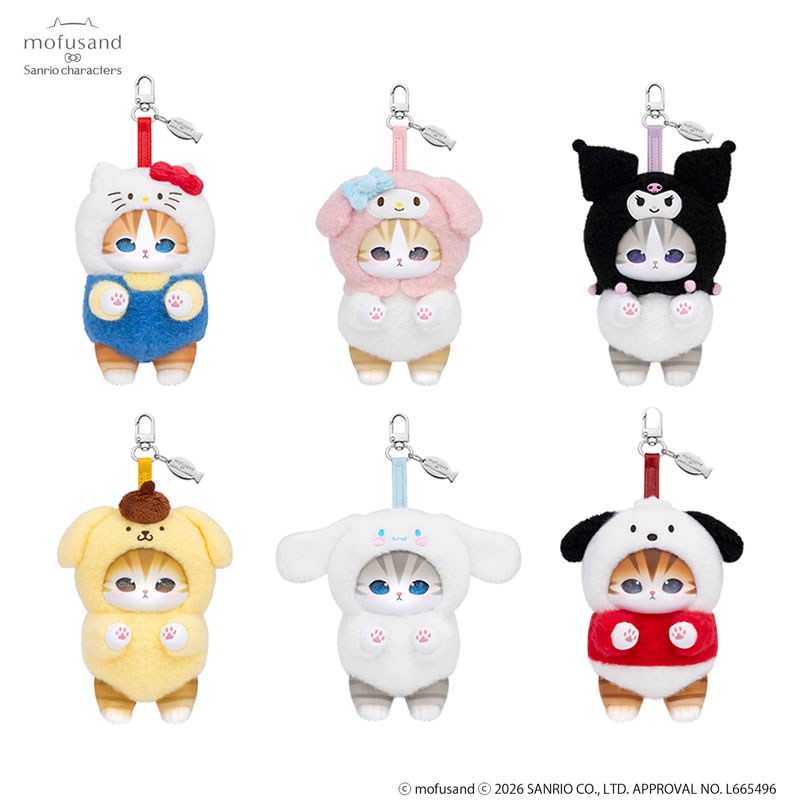 🌸 【預訂】mofusand x Sanrio Kiramekko 公仔掛飾<隨機> - 17/7新品