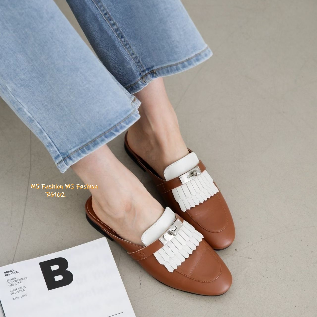 R6102 韓國🇰🇷真皮soso後拖