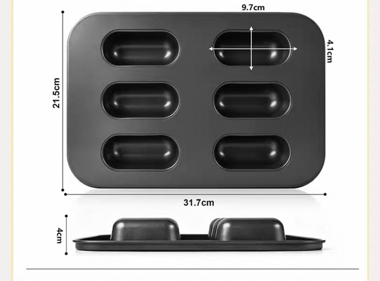 日本進口6連迷你熱狗烘焙烤盤