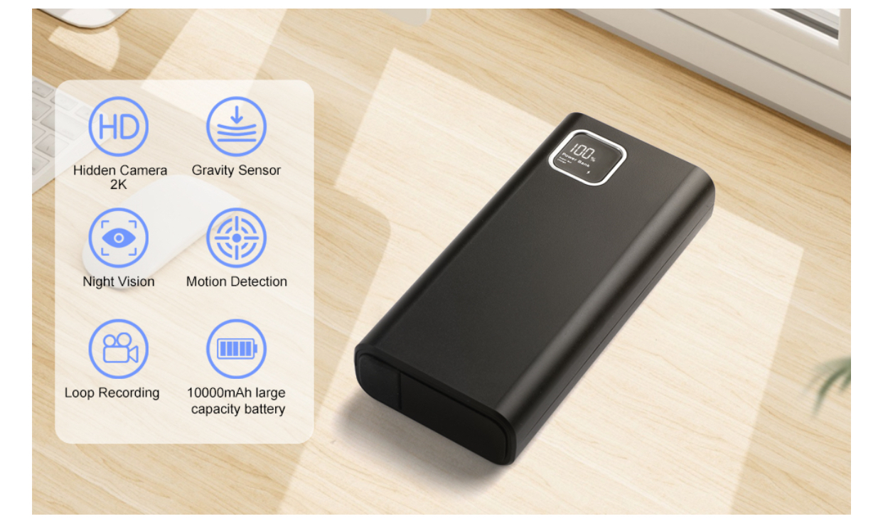 2K 移動電源造型針孔攝影機