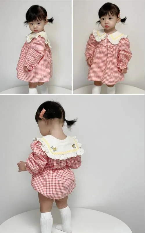 Dot to Dot 泡泡花邊雪紡衫褲套裝 (18-24個月)