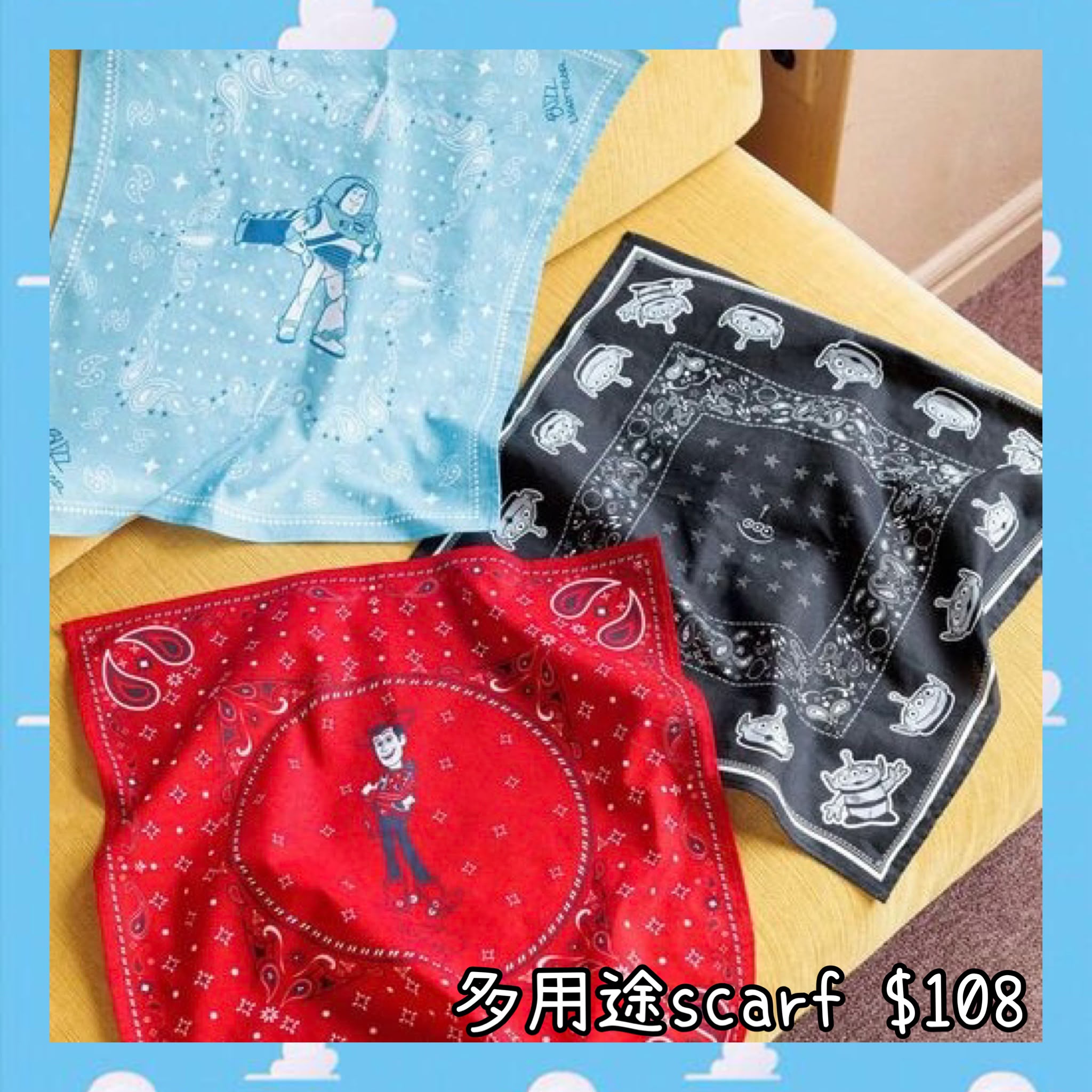 ：日本：TOY STORY 5 《LOWRYS FARM》 多用途 SCARF