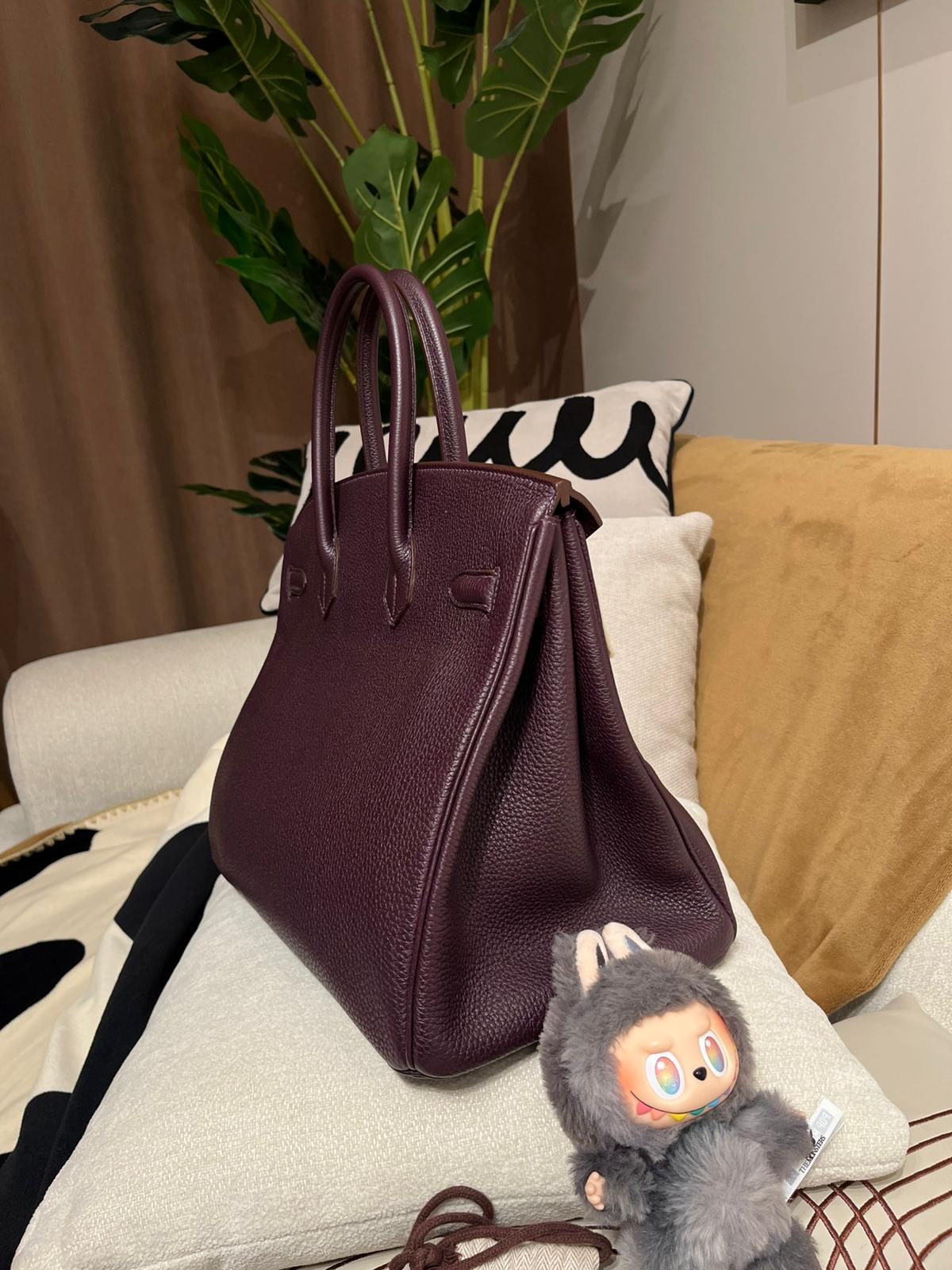 Hermes Birkin 35 Stamp [Q] 葡萄紫色Raisin Togo Calfskin 100%Authentic, 95%New ✅Key Lock✅Dust bag✅Box