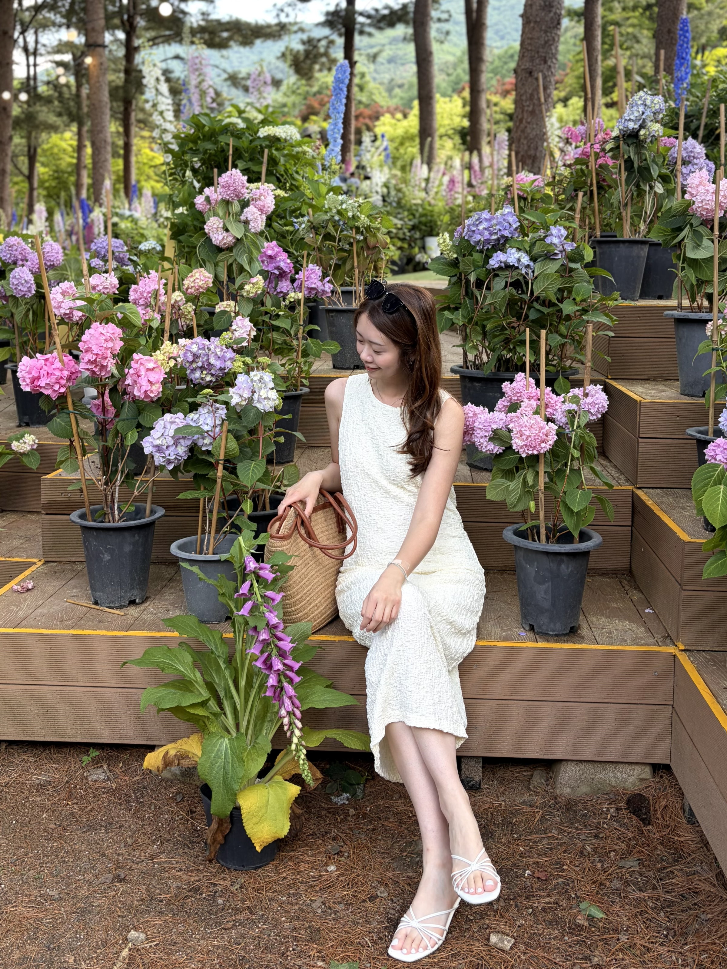 Ruched Slim Dress (Cream)