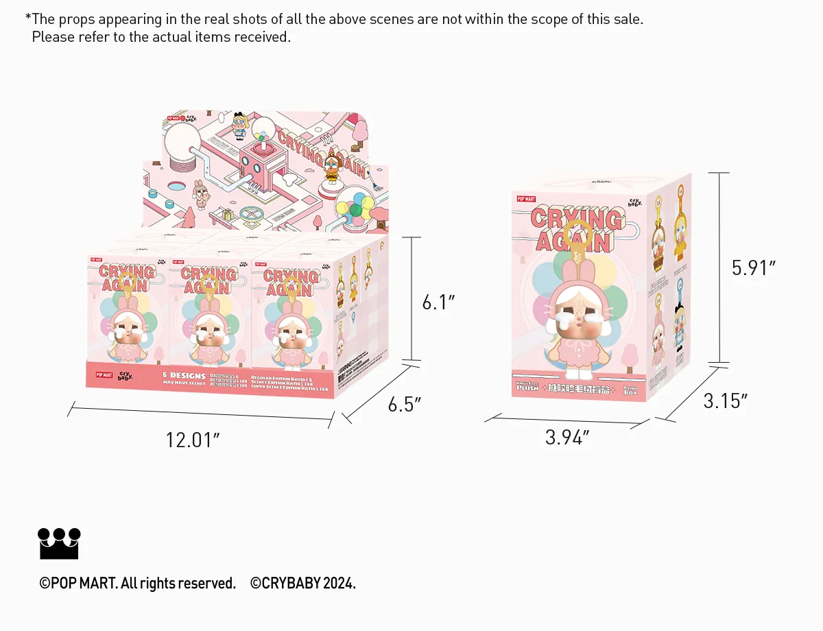 [Crybaby] Crying Again 系列搪膠臉毛絨盲盒 (日語/英語) | 1件