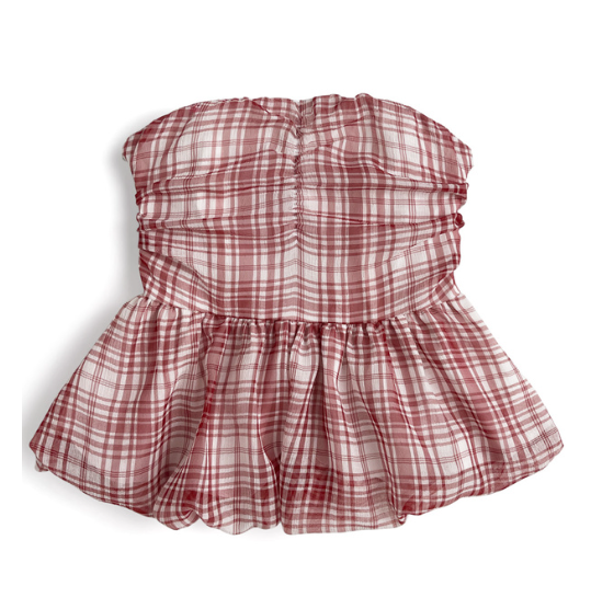 韓國女團ILLIT同款~ 格紋平口背心 [gn462]