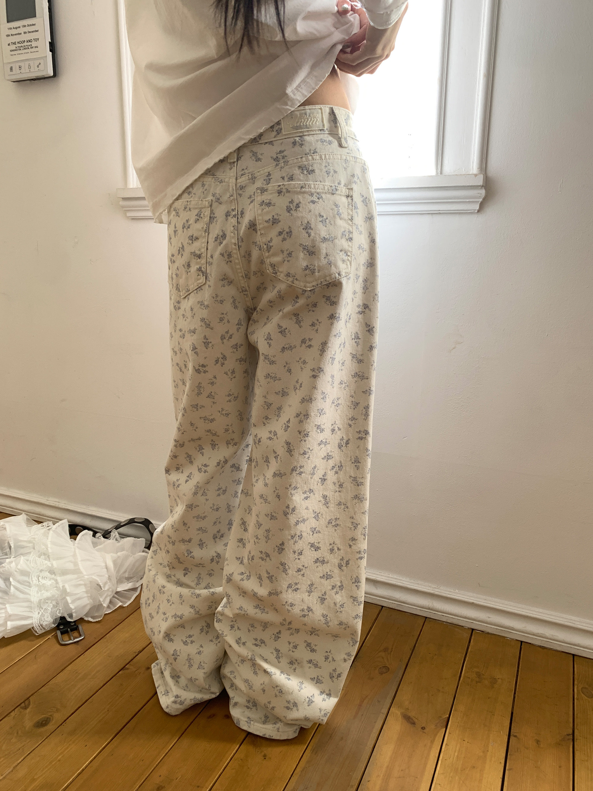 🇰🇷訂購｜REETKEEM｜FLORAL FULL-LENGTH JEANS 