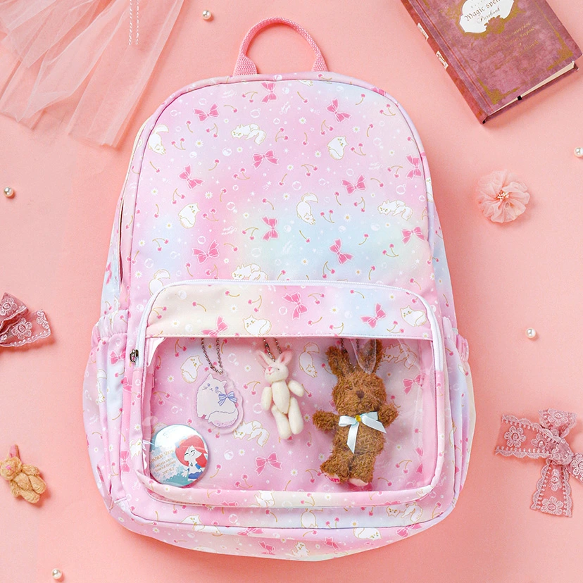 🆕【⭐訂購⭐】🌀 🇯🇵 日本直送 貓咪碎花背包 (22L) [A4 size對應] [7款選] 🌀 [PLBD-0050] [260306]