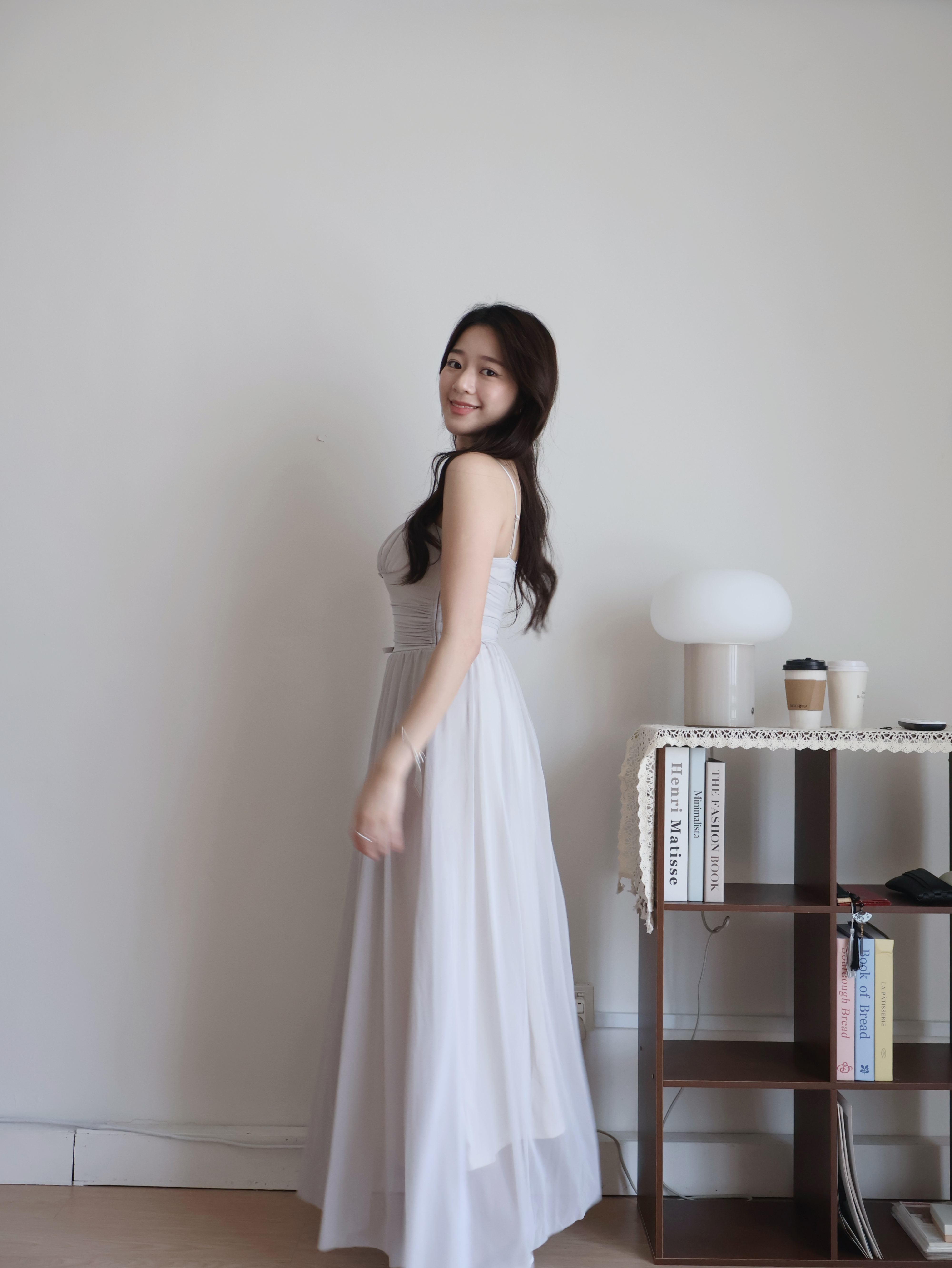 Bruna Maxi Dress | Light Grey