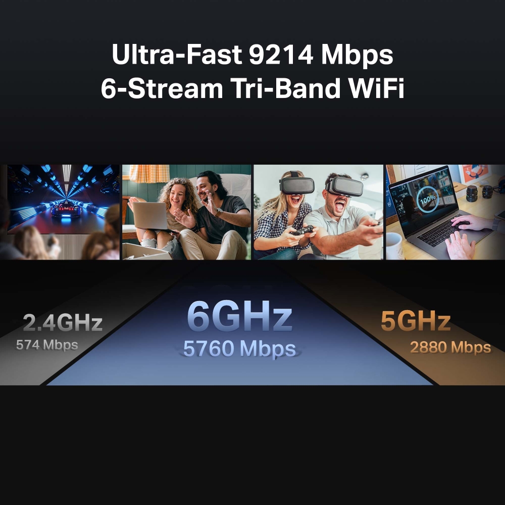 TP-Link Archer BE550 BE9300 Tri-Band Wi-Fi 7 Router | 9214 Mbps, 2.5Gbps Ports, Gaming & 8K Streaming, EasyMesh, HomeShield