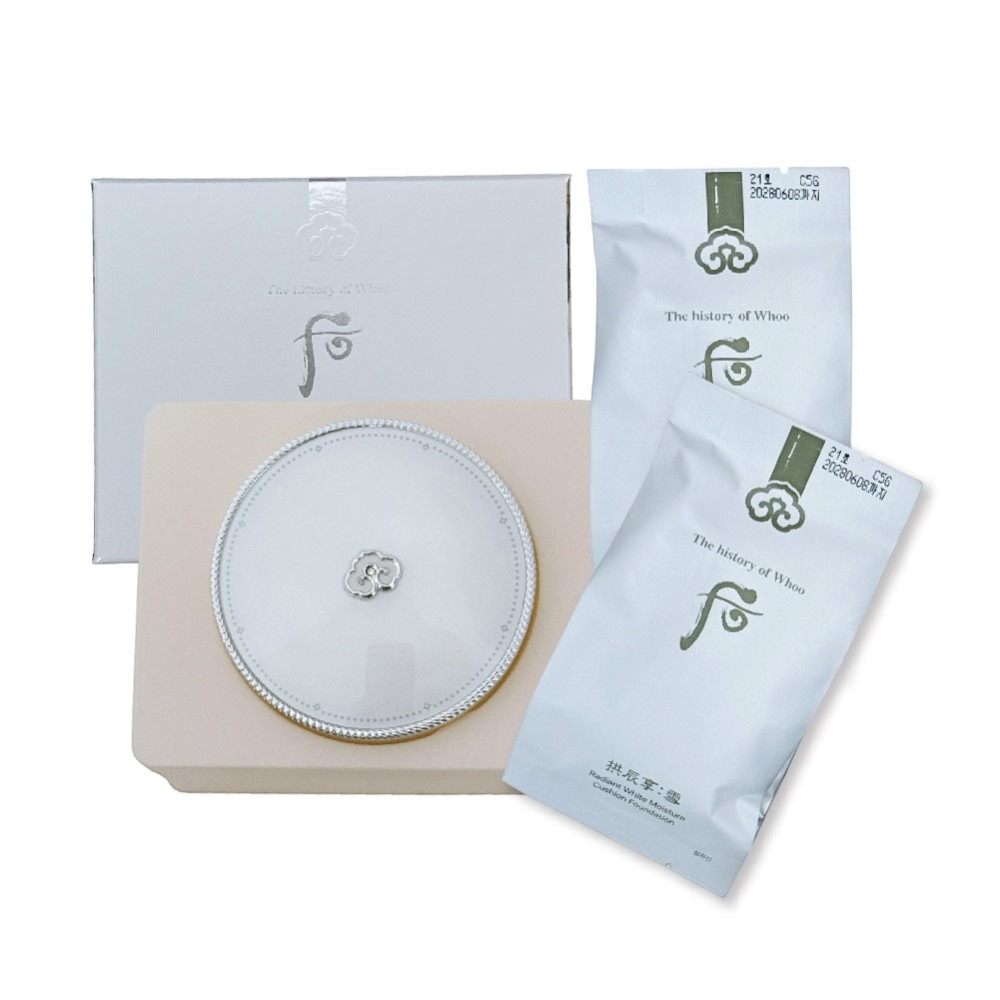 🇰🇷韓國 Whoo后 拱辰享：雪 白氣墊粉底 (主體＋2個補充裝)