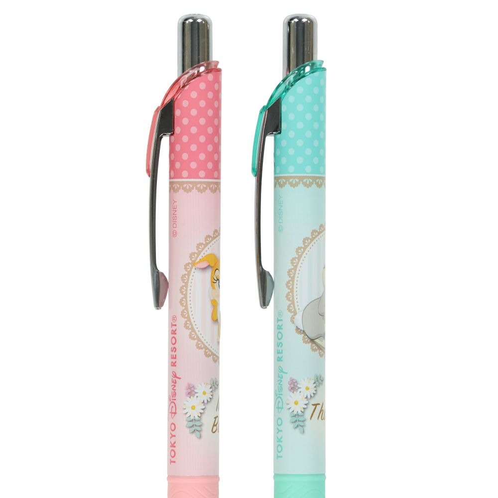 現貨｜【日本 Disney Store 限定】一套2枝 Thumper & Miss Bunny 日本製 Pentel EnerGel 0.5mm 黑色 啫喱筆 074521