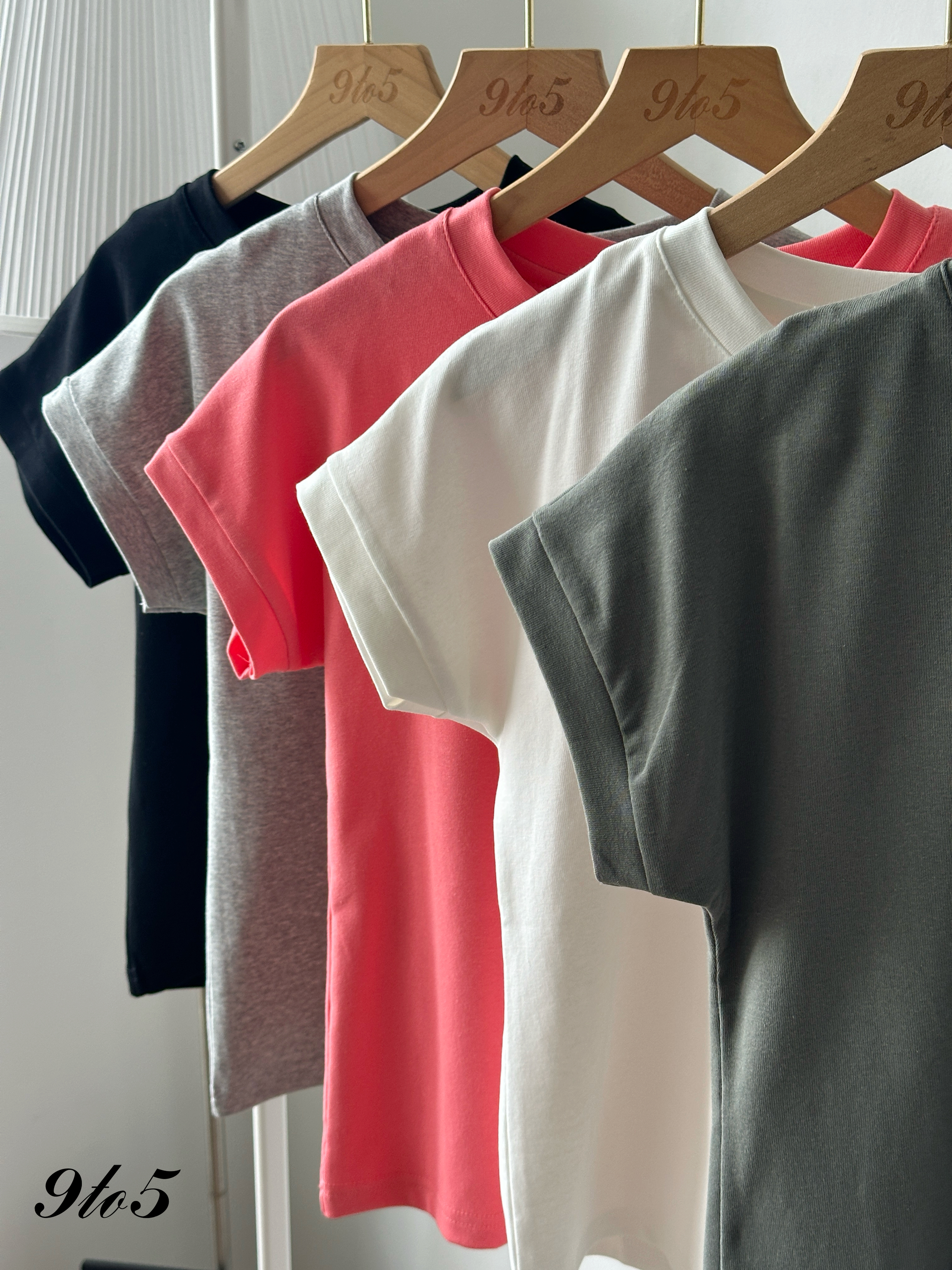 T4345 Cape Sleeve Plain Tee - 5 Colors 