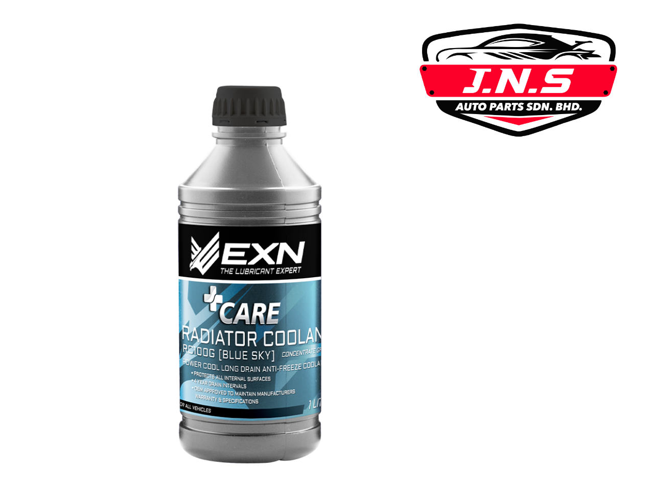 EXN +Care Radiator Coolant RC100G Blue Sky Long Drain Anti-Freeze Coolant Concentrate 1L