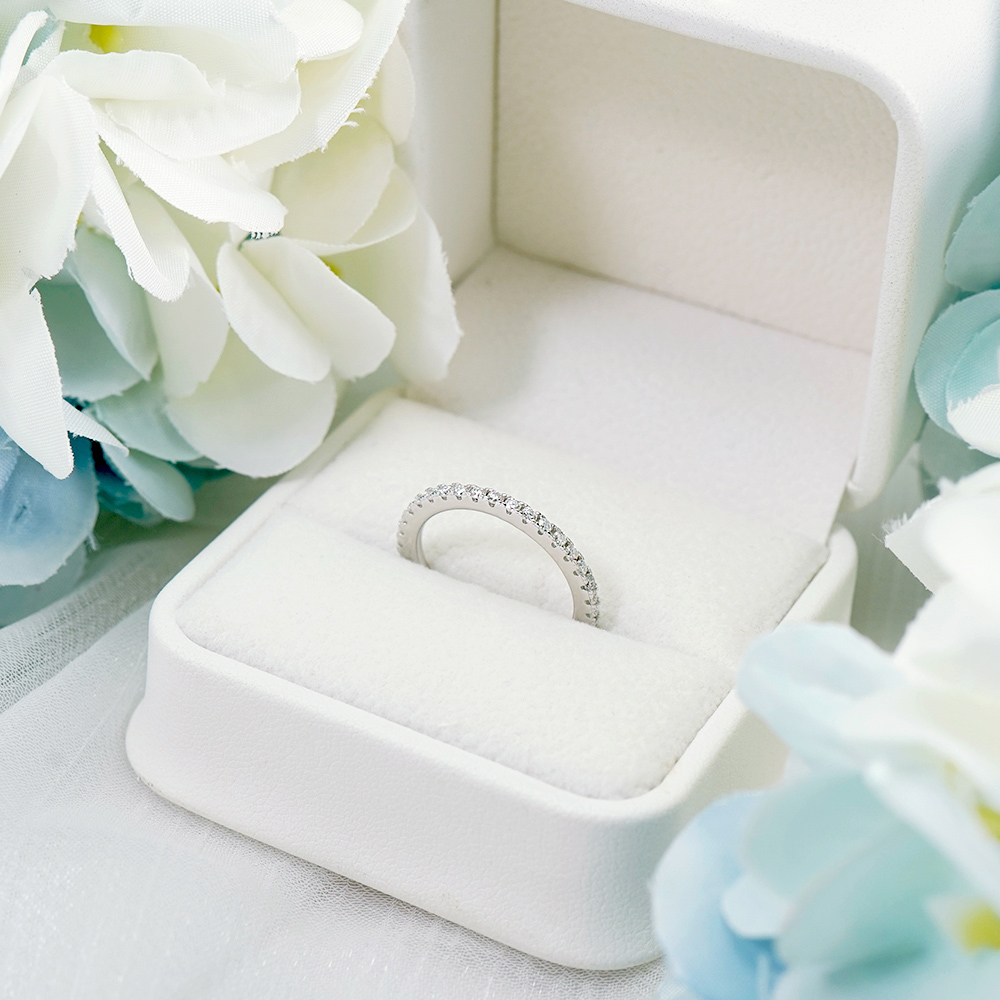 📦訂購 台灣限定 STORY 故事銀飾 唯一 密鑲排鑽莫桑石純銀線戒 戒指