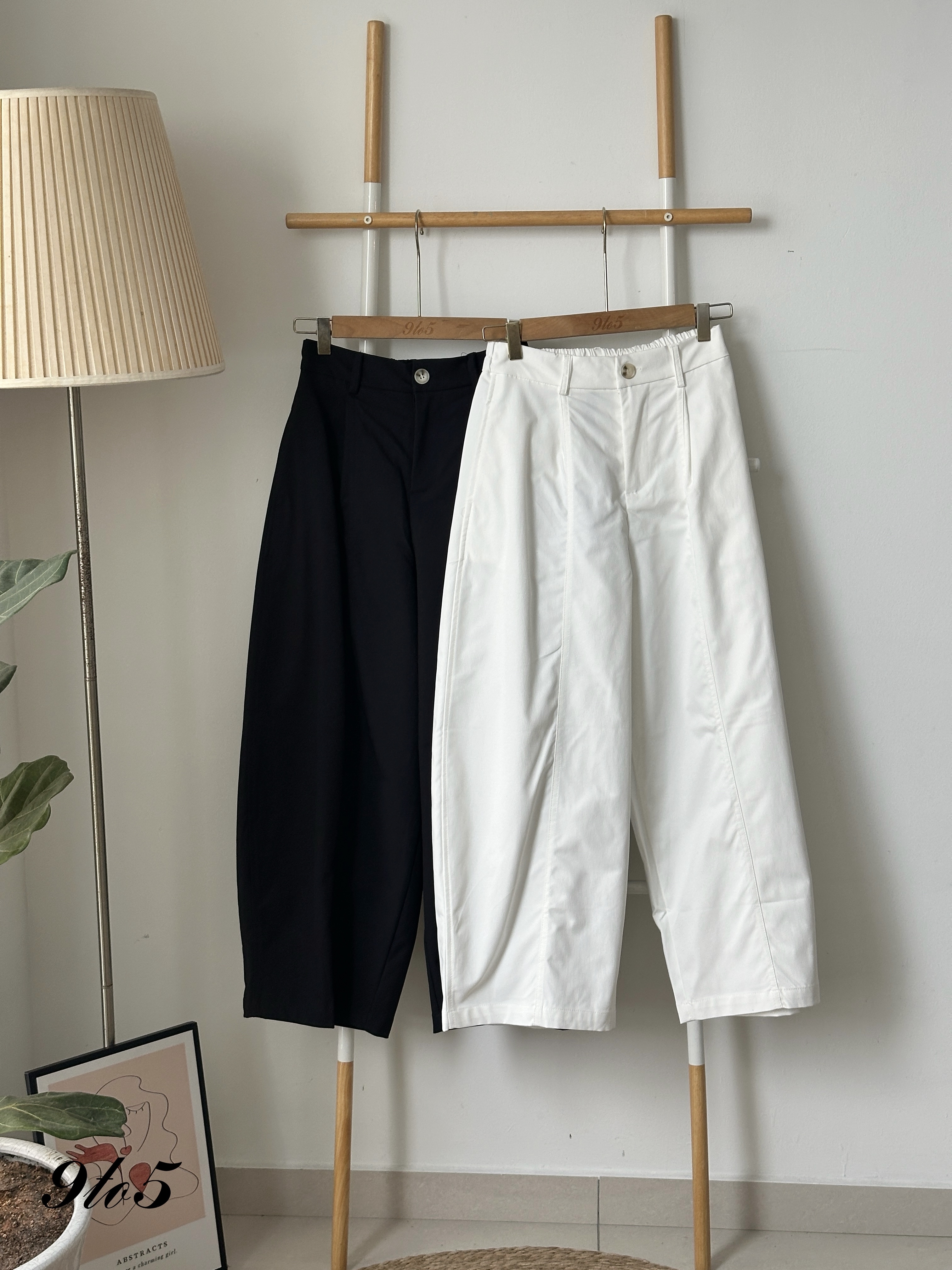 S1841 Long Curved Pants - 3 Colors 