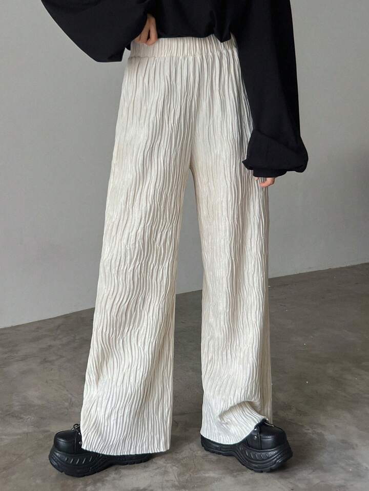 褶皺寬鬆長褲
