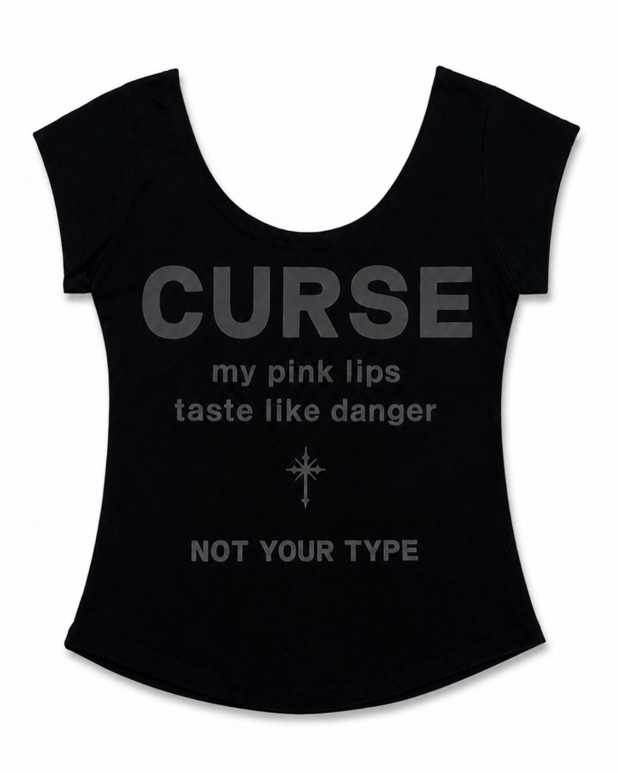 Slim Fit Scoop Neck Graphic Top
