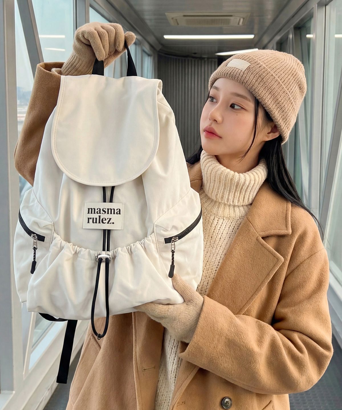 🇰🇷訂購｜Masmarulez｜String flap backpack 4色