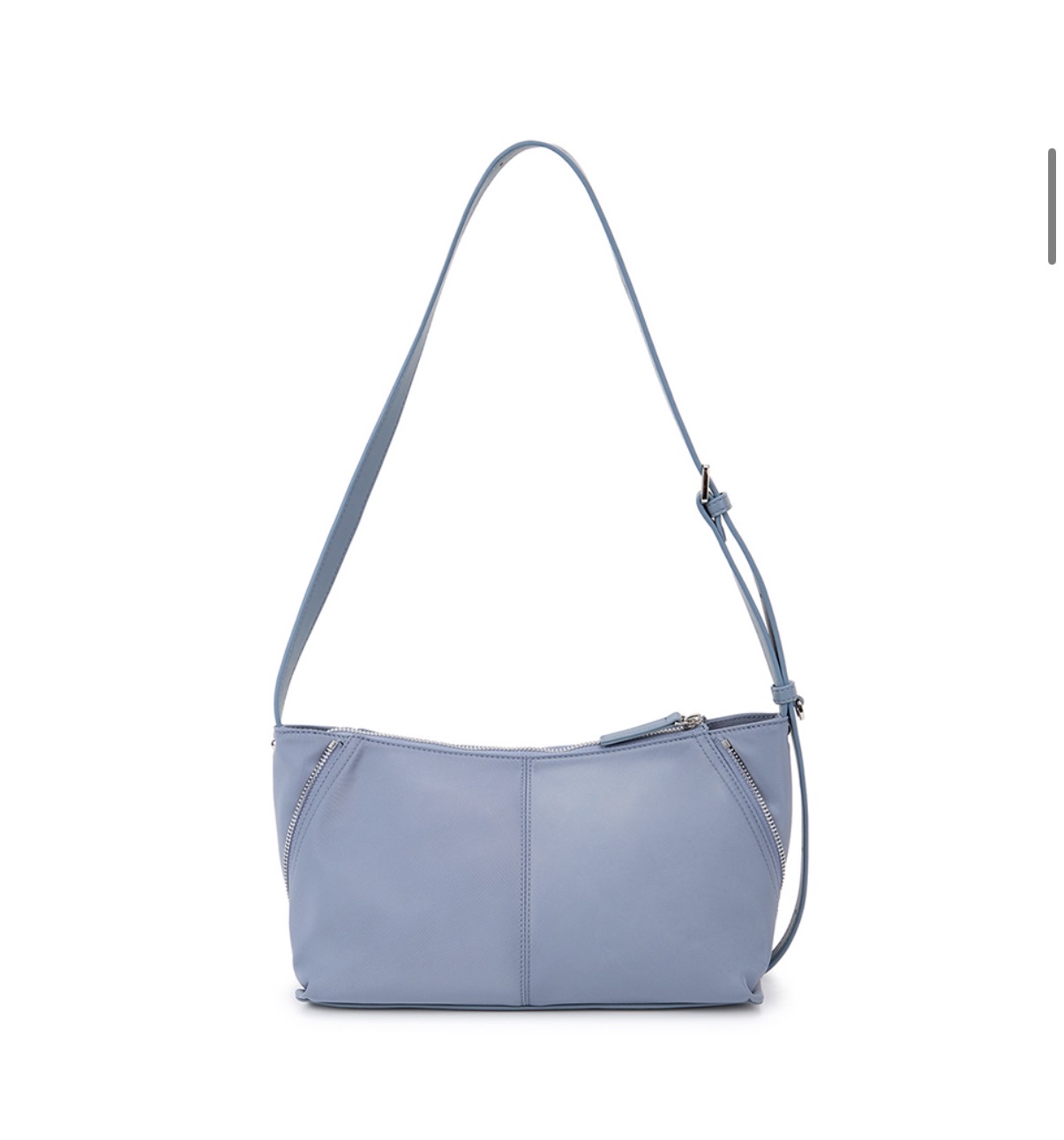 MATIN KIM特價場 SIDE ZIPPER FABRIC TWO WAY BAG IN BLUE
