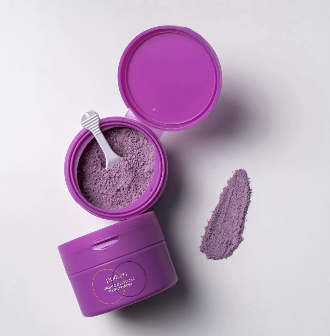 韓國 Puriven 皇牌 紫色 美白去漬 潔牙粉 40g｜ Brightening Purple Tooth Powder
