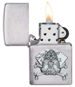 Zippo 骷髏頭啤牌 49293 | 防風打火機 | ZIPPO 指定授權經銷商 | 美國製造 | 收藏