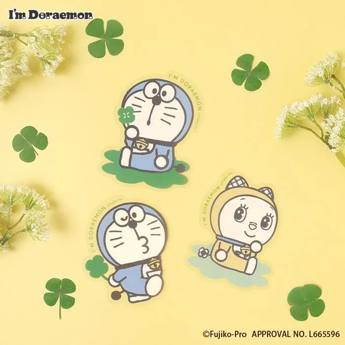 [訂購] 多啦A夢貼紙 手機貼紙 Doraemon文具精品 (日本製)｜四葉草系列