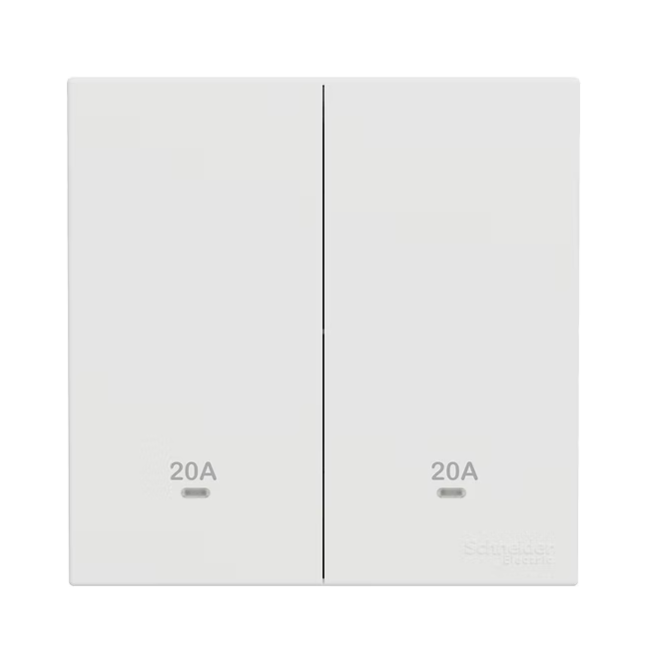 施耐德 奐然AvatarOn C 白 20A孖位 燈曲