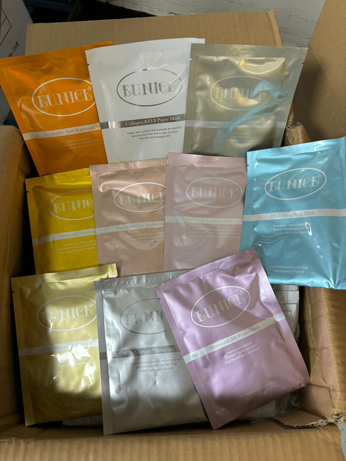 法國Eunice 美容院專用面膜(1 pack10片）