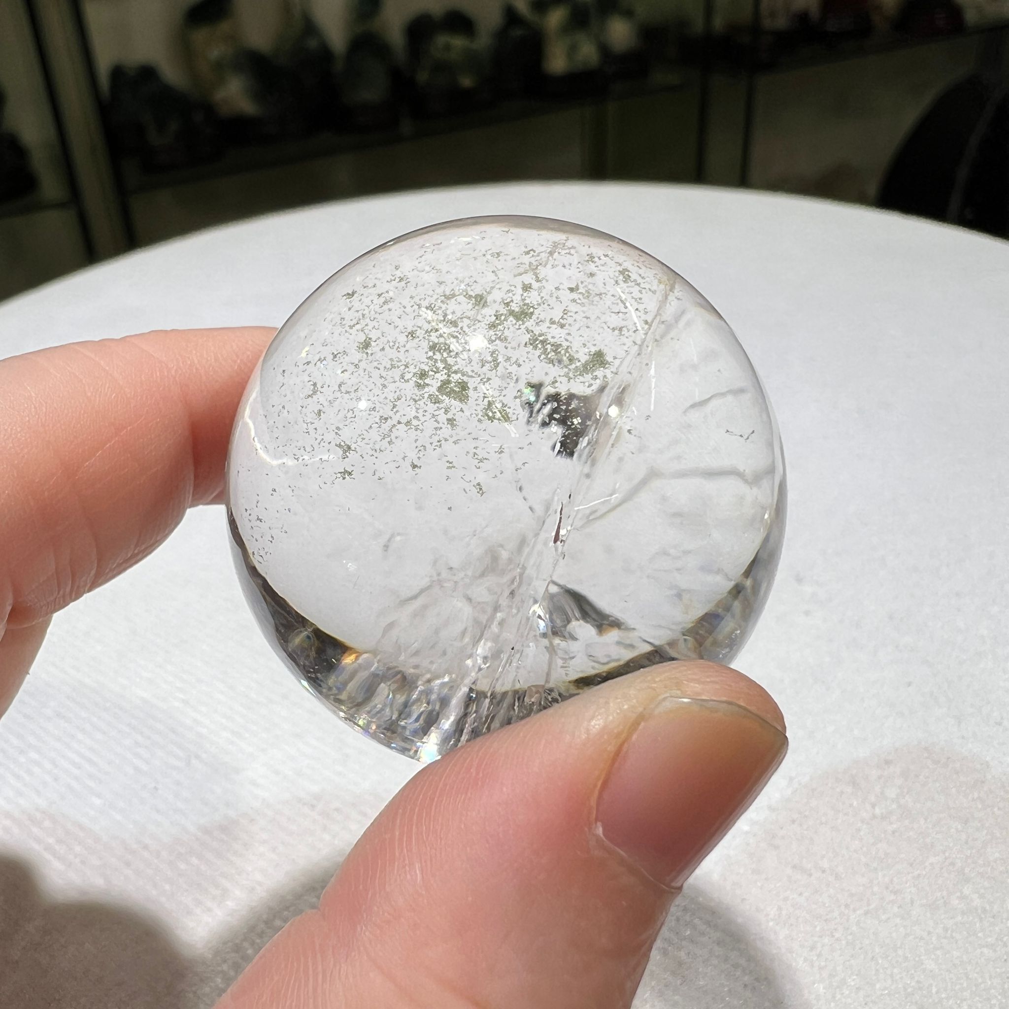 白水晶球 3.7 cm+/- (不連座) #CA0043