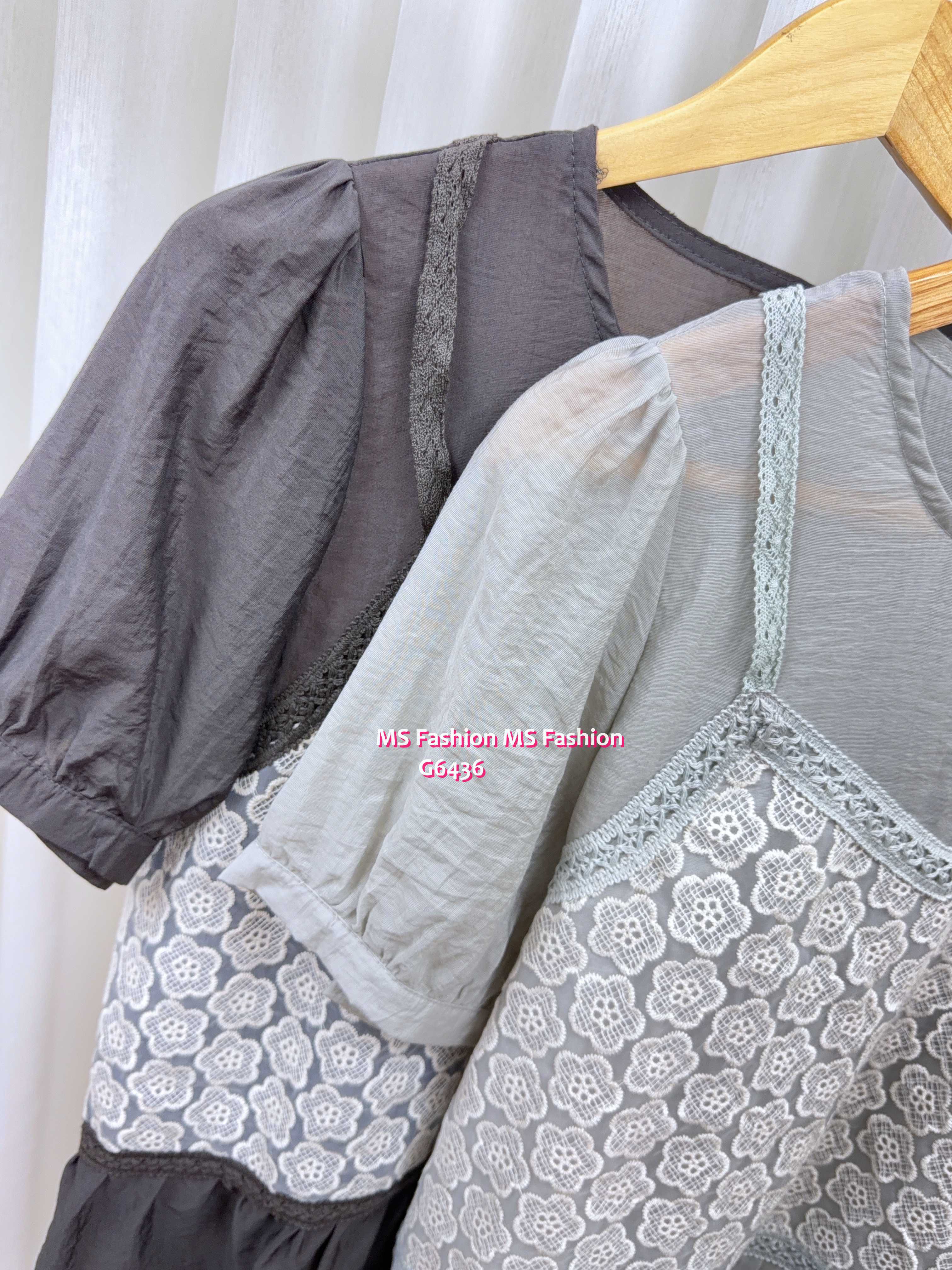G6436 假兩件花花top