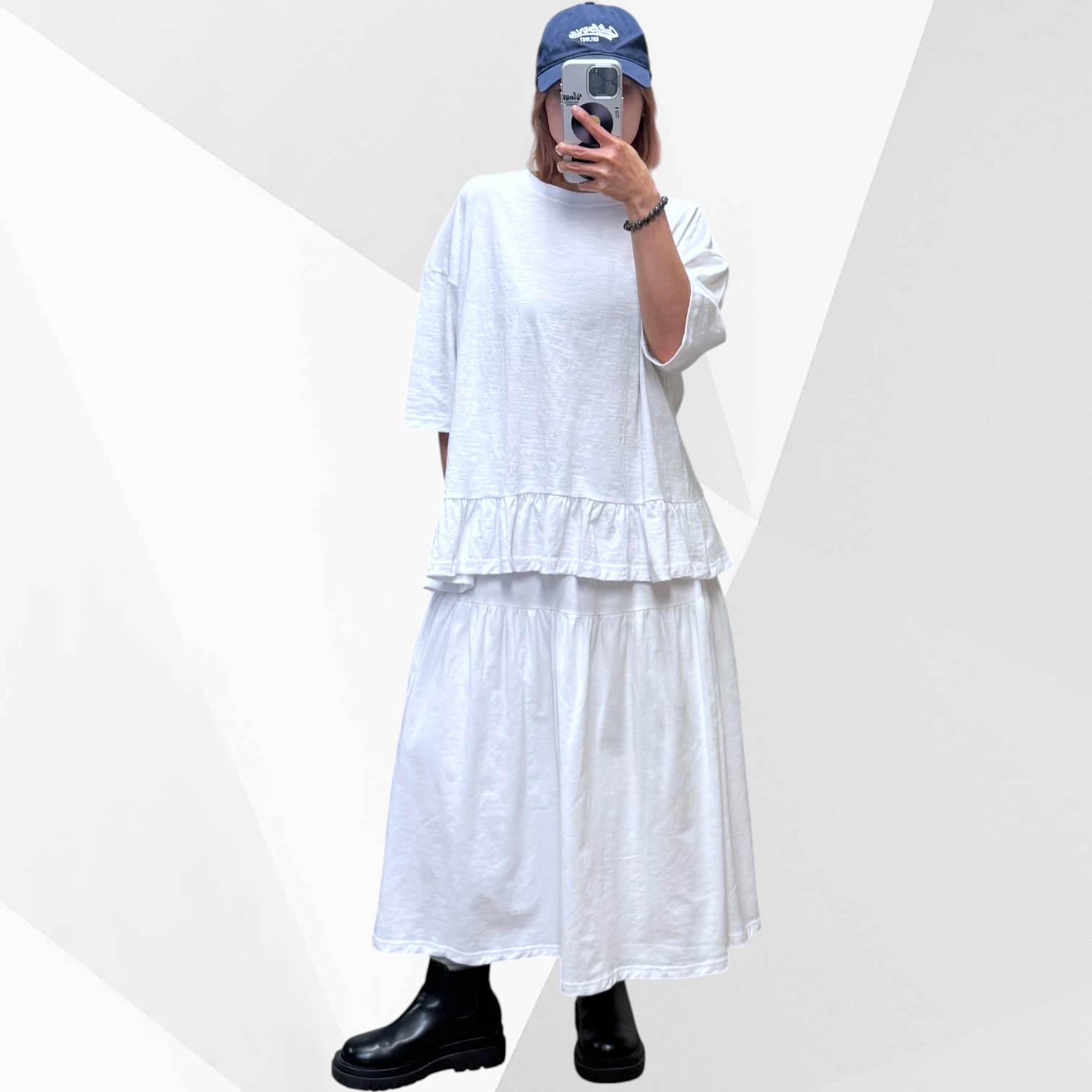 221258裙腳長Tee