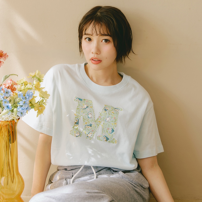 🌸 【預訂】mofusand×日比谷花壇 新品-Tee<藍色>