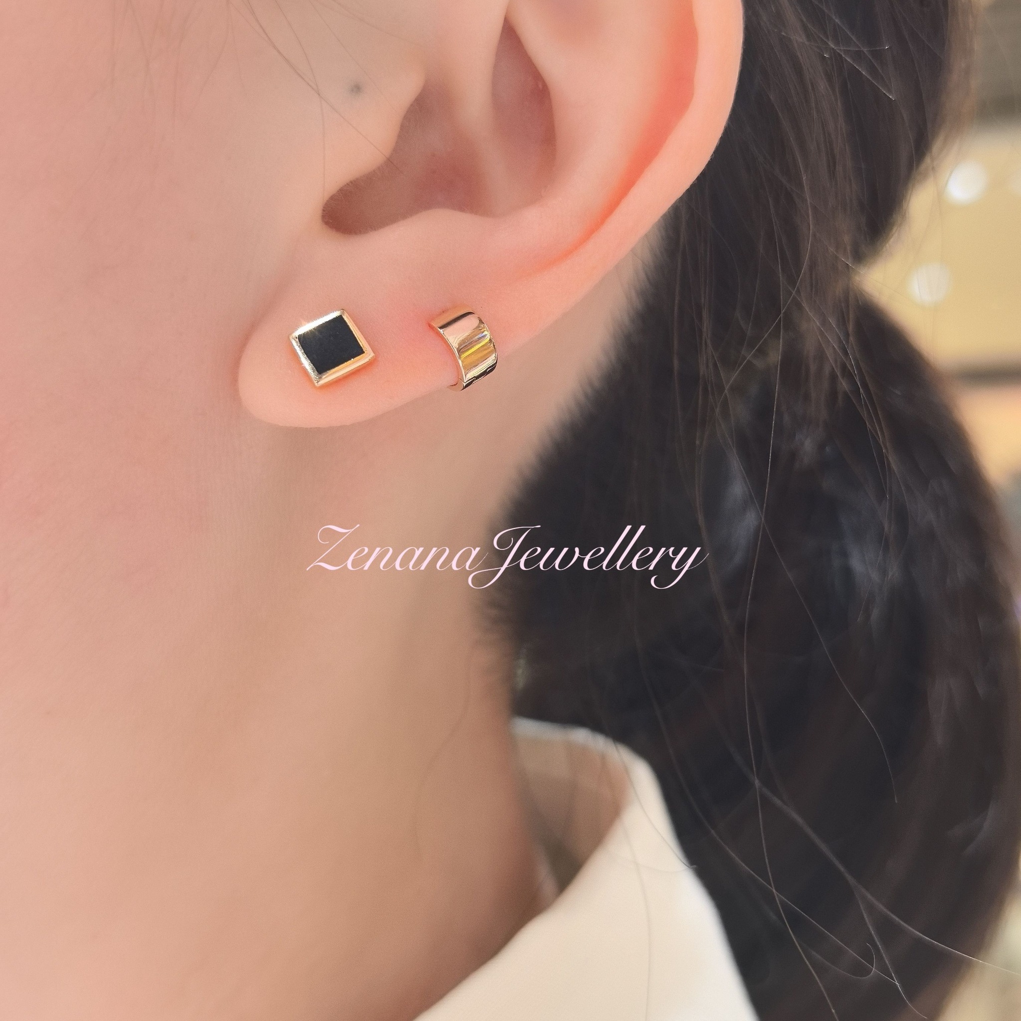 18K玫瑰金 耳圈/耳骨圈/耳扣