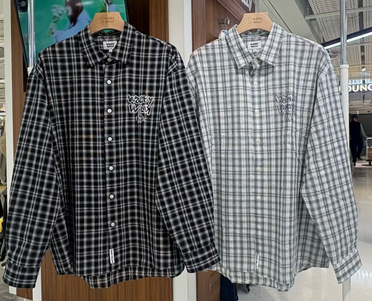 🌱​WACKY WILLY🌱 Denim pocket男女同款shirt 韓國連綫折扣💛 Size s -xL