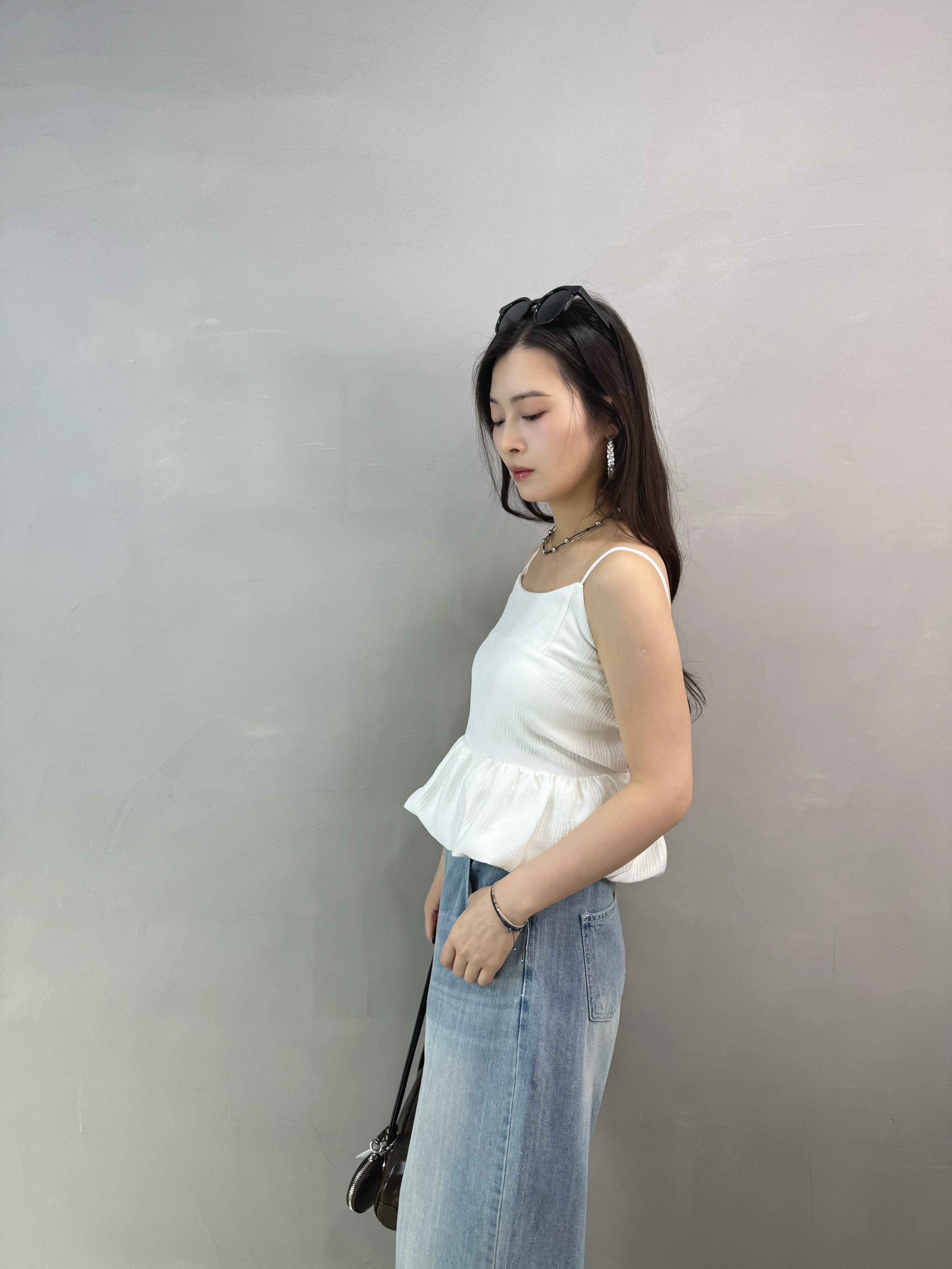 W73 露背泡泡吊帶