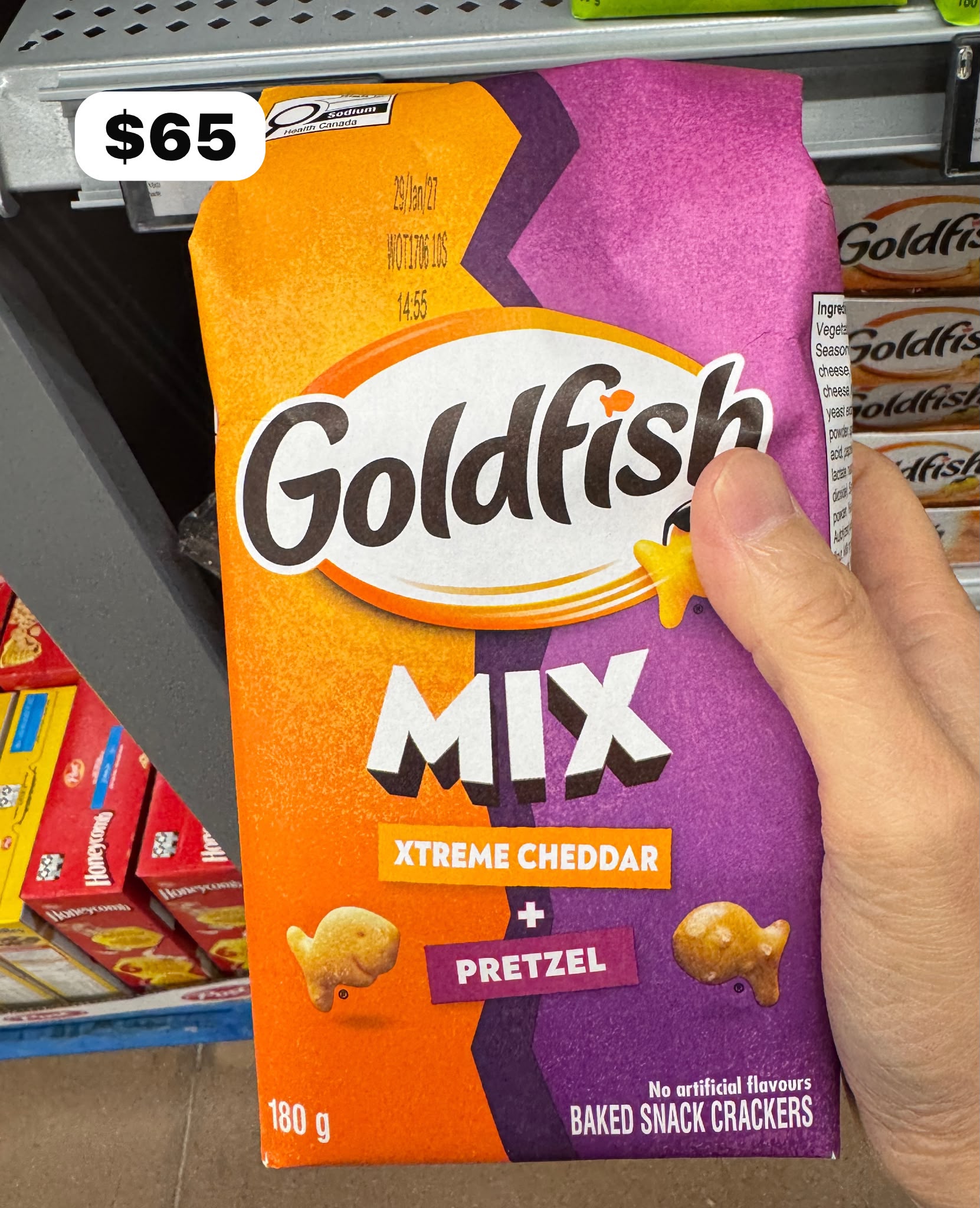 🇨🇦 Goldfish Mix Xtreme Cheddar + Pretzel 180g
