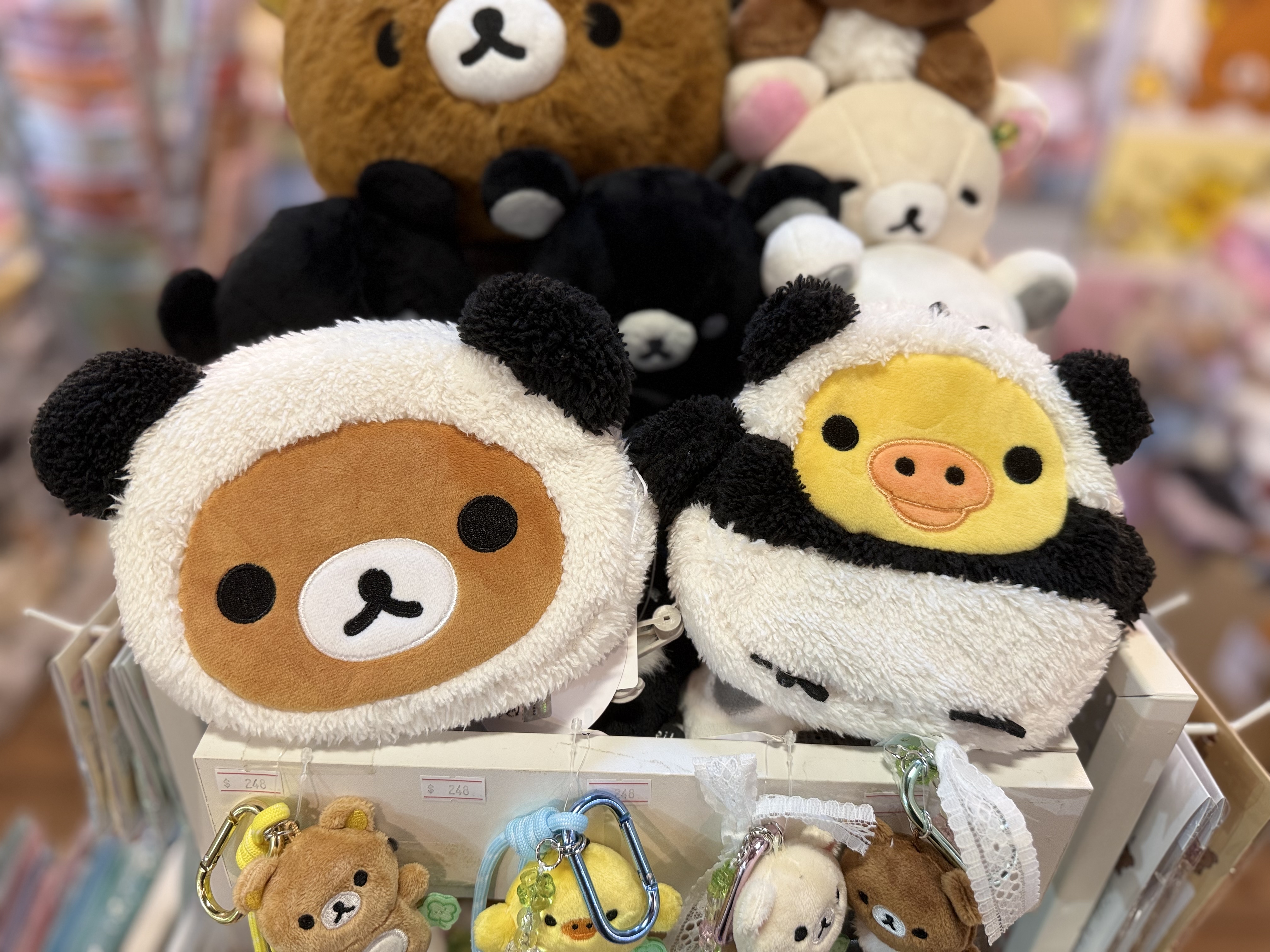 《現貨》全新日本限定Rilakkuma 熊貓造型毛毛化妝袋