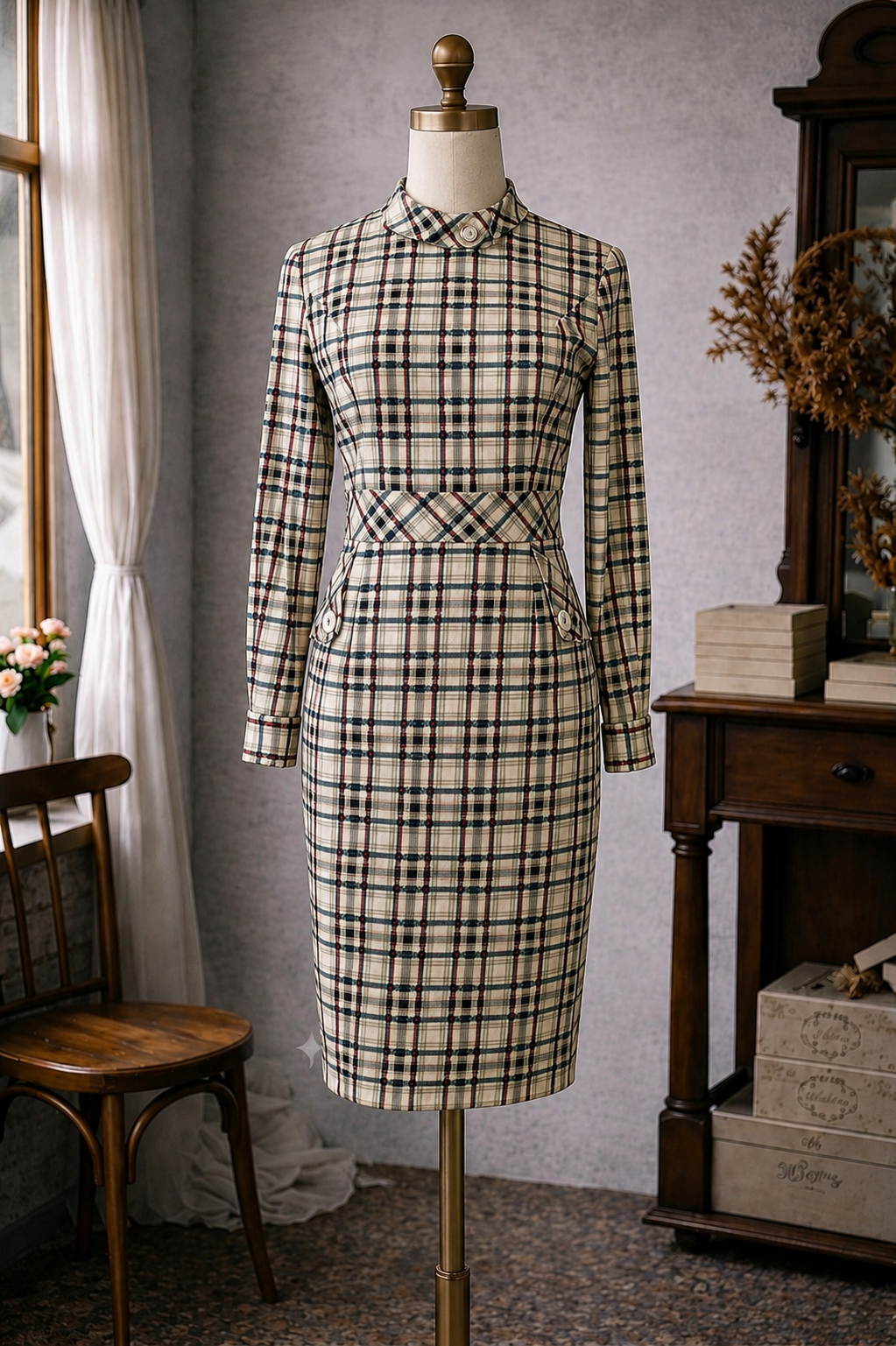 (Ready/Custom-Made) 1960s Mad Men Inspired The Harris Secretary Dress (FM145)