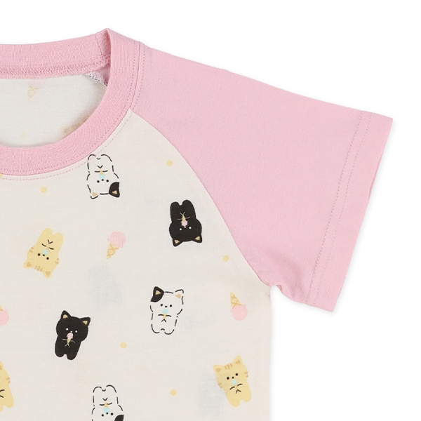 🇯🇵預訂 日本直送🇯🇵小貓滿印包腹短袖家居服上下套裝