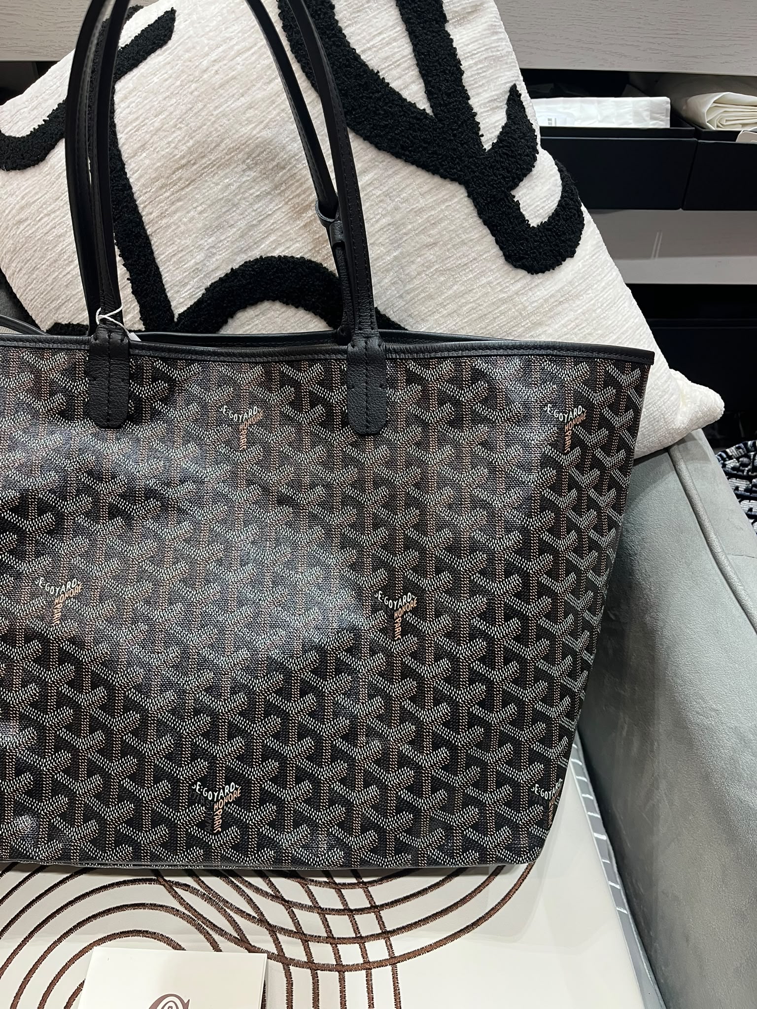 Goyard saint Louis pm tote bag Noir 100%Authentic,98%new ✅Pouch✅dust bag 